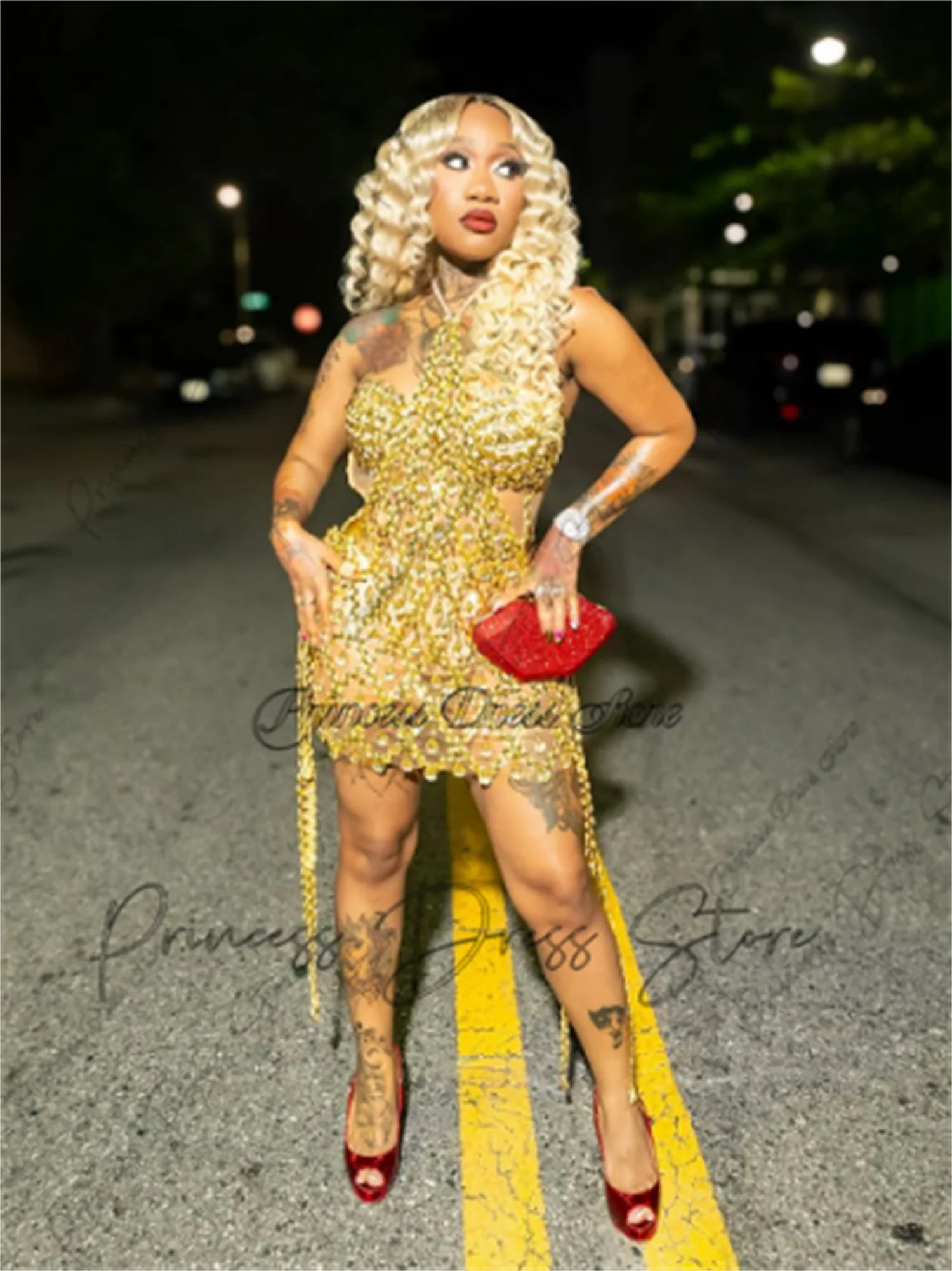 Strass de cristal brilhante vestido de baile curto para menina negra frisado diamantes mini vestidos de cocktail roupas de aniversário personalizadas