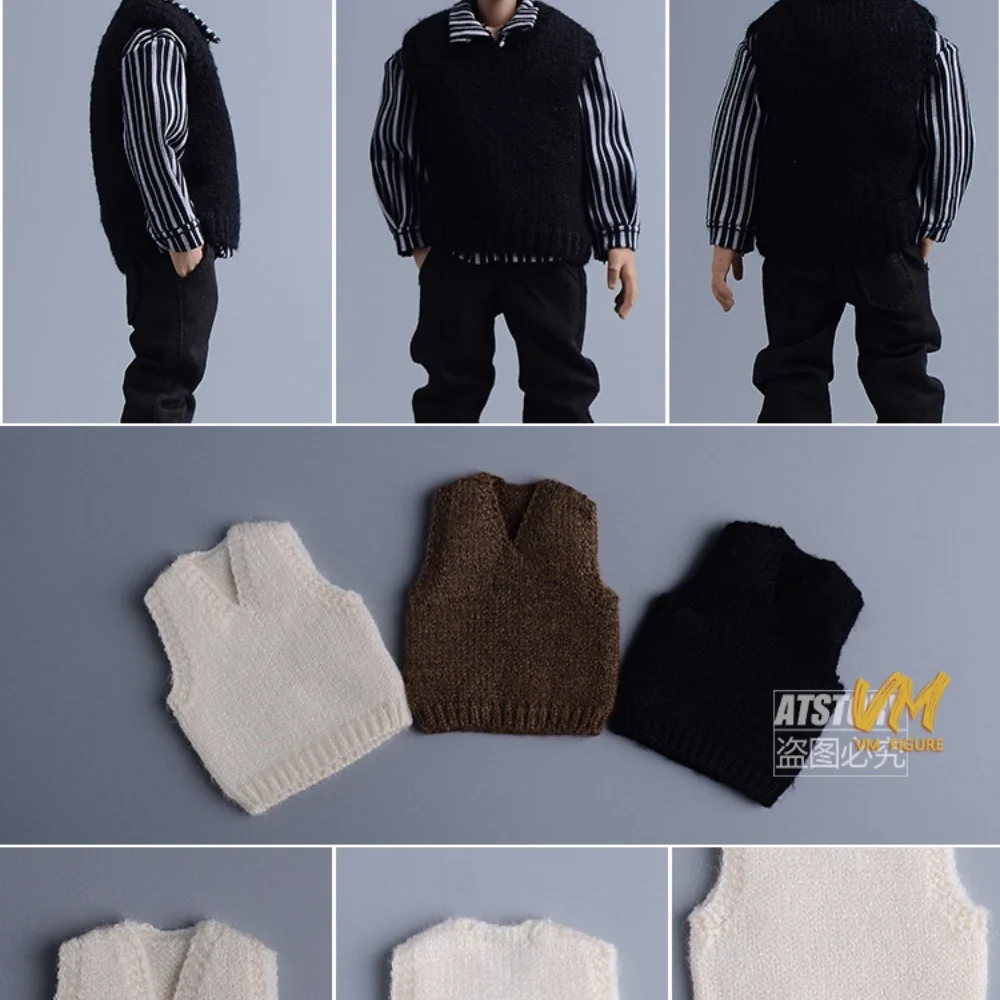 1/12 Schaal Mode Trendy Mannelijke Trui Vest Vrije tijd Broek Model Fit 6 Inch BJD Mannelijke Soldaat Action Figure Body (15.5 cm) Poppen