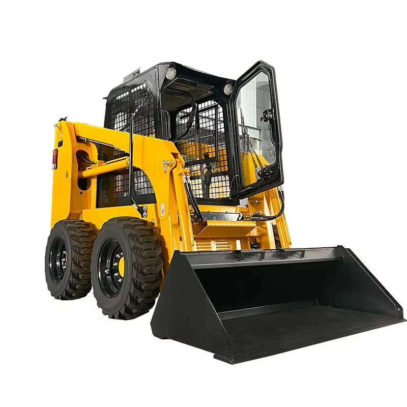 

Small Skid Steer 4 In 1 Combination Bucket With Forks Diesel Powered Compact Loader For Farm Estate Maintenance Work
