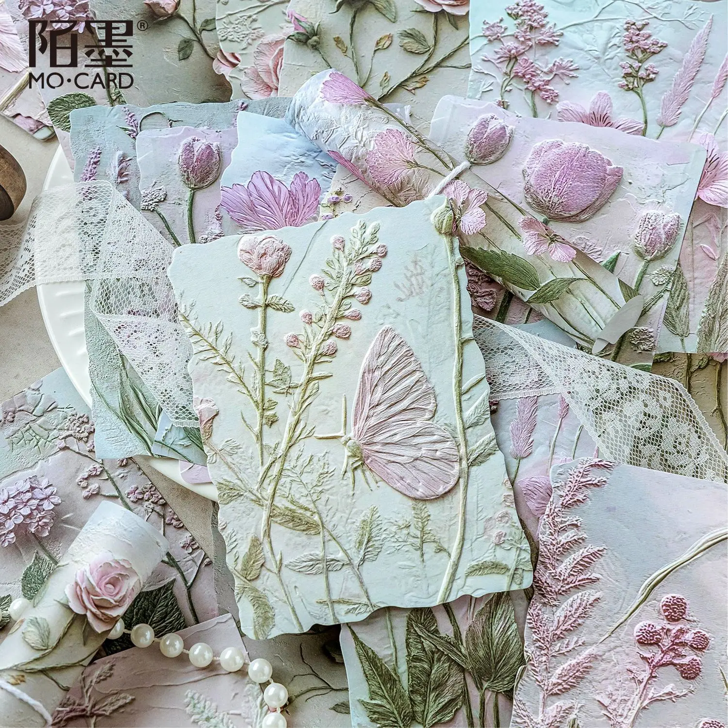 Set di carta decorativa per conto a mano in carta di carta in stile romantico in stile INS. Set di carta decorativa per conto a mano in materiale retrò