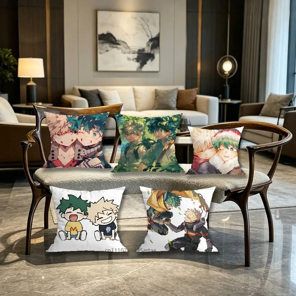 B-Bakudeku Hero Anime A-Academia Laser Pillow for Sofa Seat Chair Decorative/Modern Home Decor Print Throw Cushion