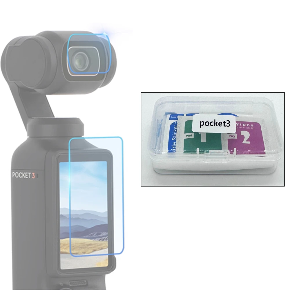 Pocket3 Tempered Film Glass Screen Lens Protector for DJI Osmo Pocket 3 Camera