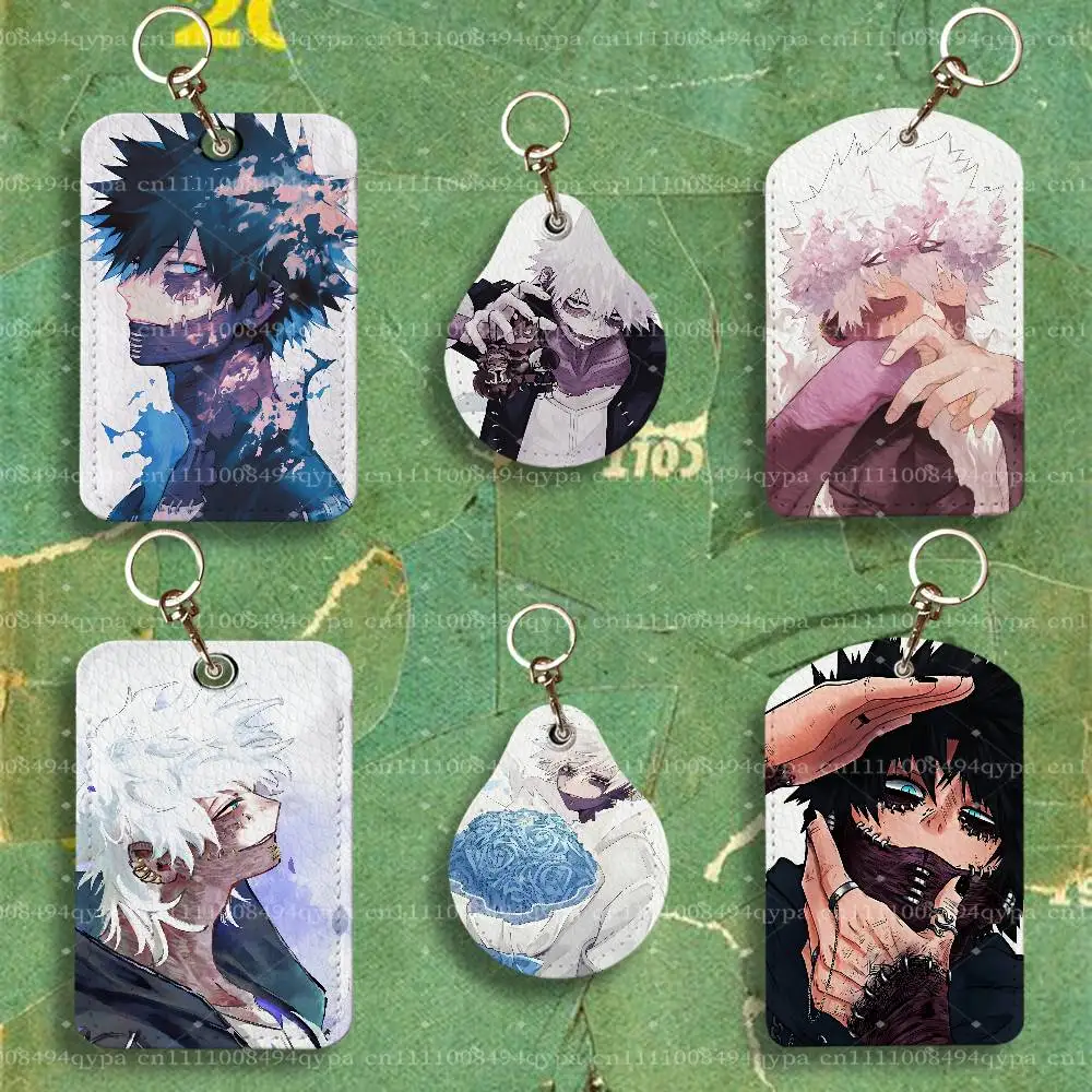 Dabi H-Hero Academia MHA Keychain Card Holder Leather Keeps ID Cash Keys Cards Ready for Work, School, Travel Daily Errands