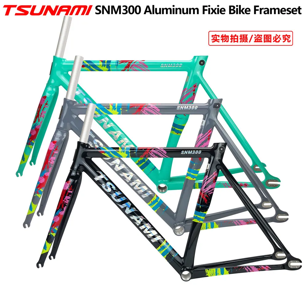 

TSUNAMI SNM300 Single Speed Bike Frame 49CM 52CM 55CM 58CM Fixed Gear Frameset Aluminum Alloy Bicycle Fixie Frame