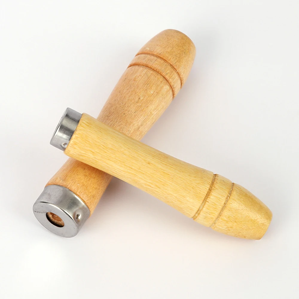 5Pcs Wooden File Handle Replacement Strong Metal Collar Woodworking File Craft Polishing Hand Tools For File Craft Tool