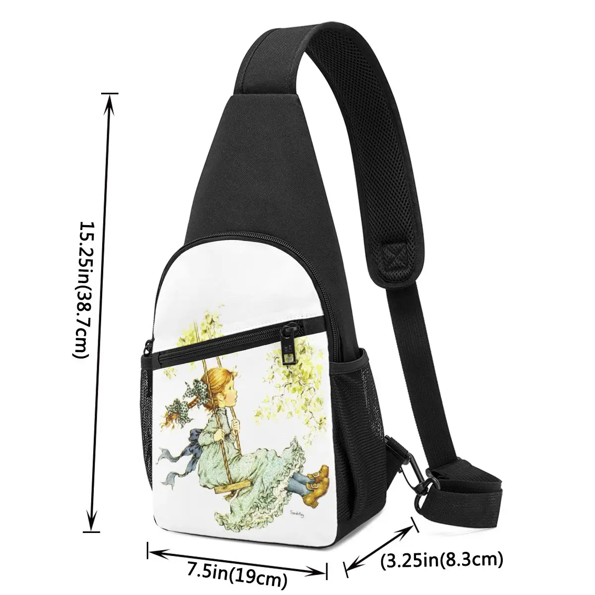 Sarah Kay Swing Girl Chest Bag Men Sling Crossbody Backpack Chest Bag Traveling Hiking Daypack Shoulder Bag