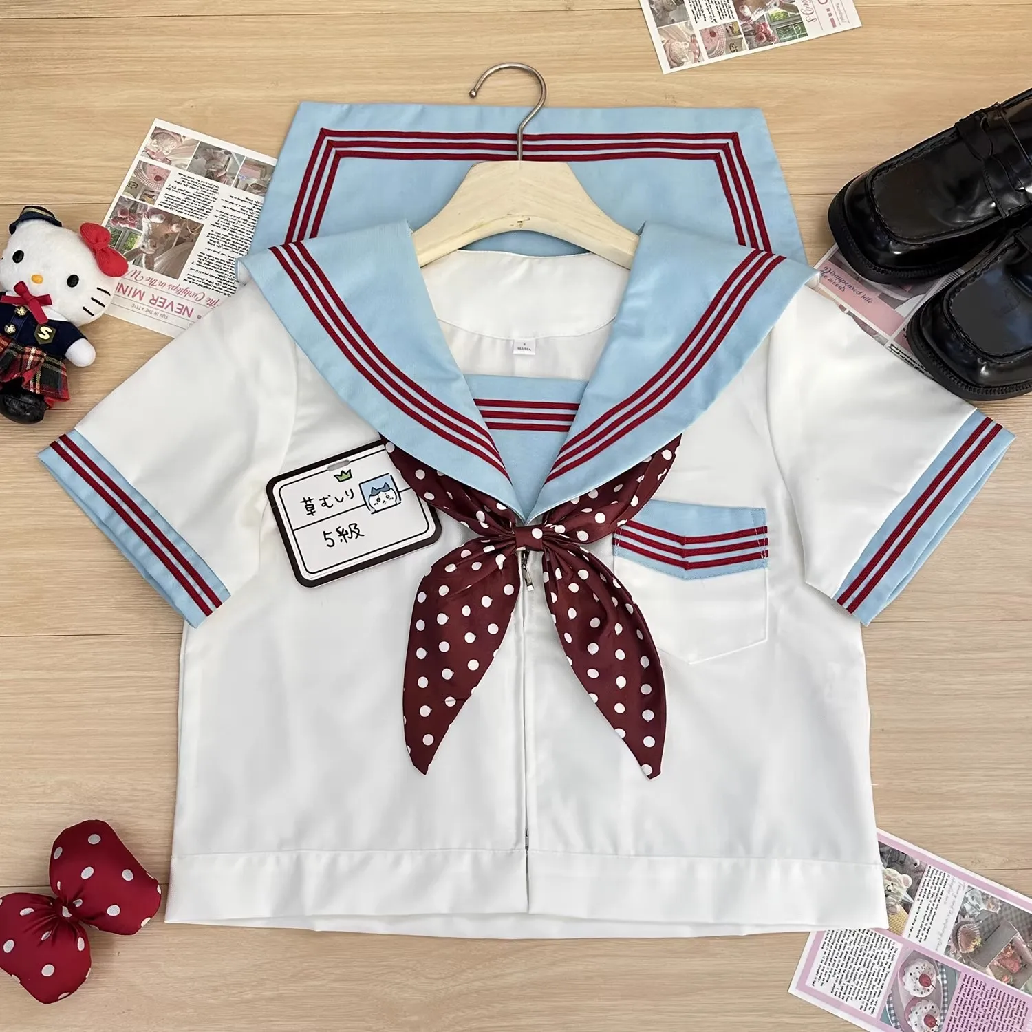 Abito da marinaio a maniche lunghe/corte per adolescenti Marinaio coreano Fuku Ragazze delle scuole superiori giapponesi Studenti delle scuole cosplay Uniformi Jk Donne