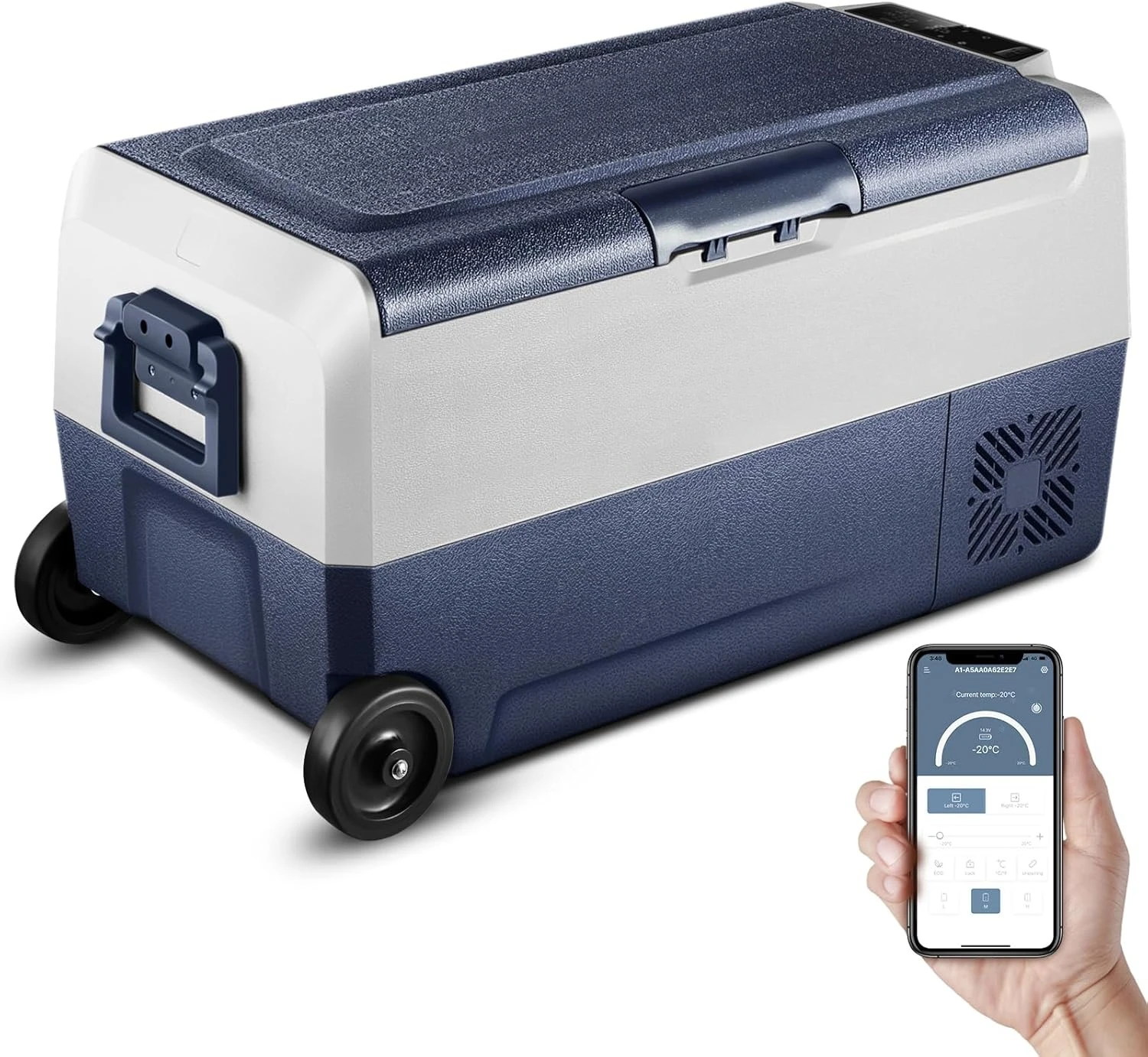 

12 Volt Car Refrigerator,38 Quart Portable Freezer Fridge,Car Fridge Dual Zone WIFI APP Control