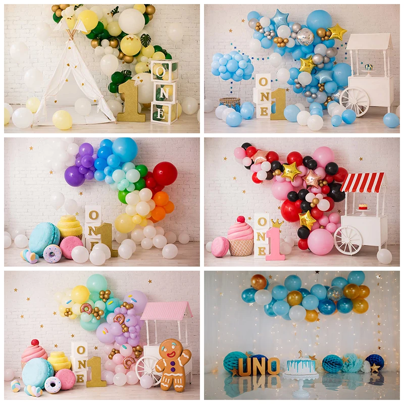 Mocsicka Newborn 1st Birthday Party Cake Smash Background Photography Boy Girl Balloon Decoration Studio Photo Prop Photozone