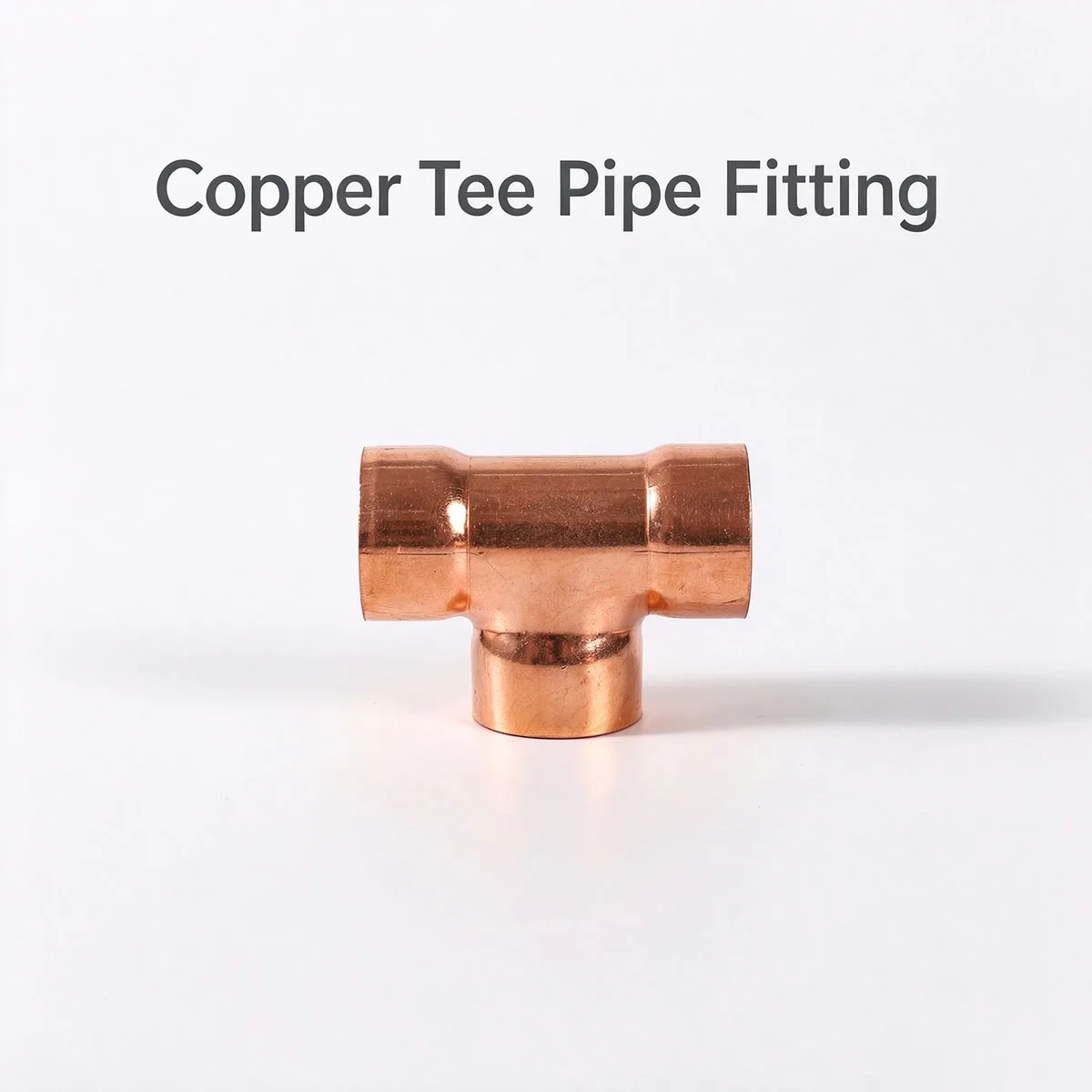 Copper Weld Tee, Equal & Reducing Tee Fitting, Flared Socket Copper Pipe Connector, Thick Wall Pressure Resistant Φ6-133mm