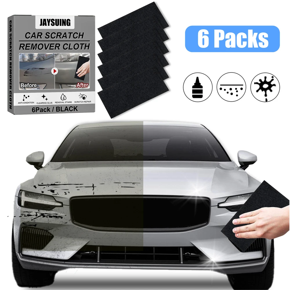 

6pcs Universal Car Scratch Care Tools Car Scratches Cleaning Cloth Car Water Stain Scratch Wiping Cloth Auto Wash Accessories