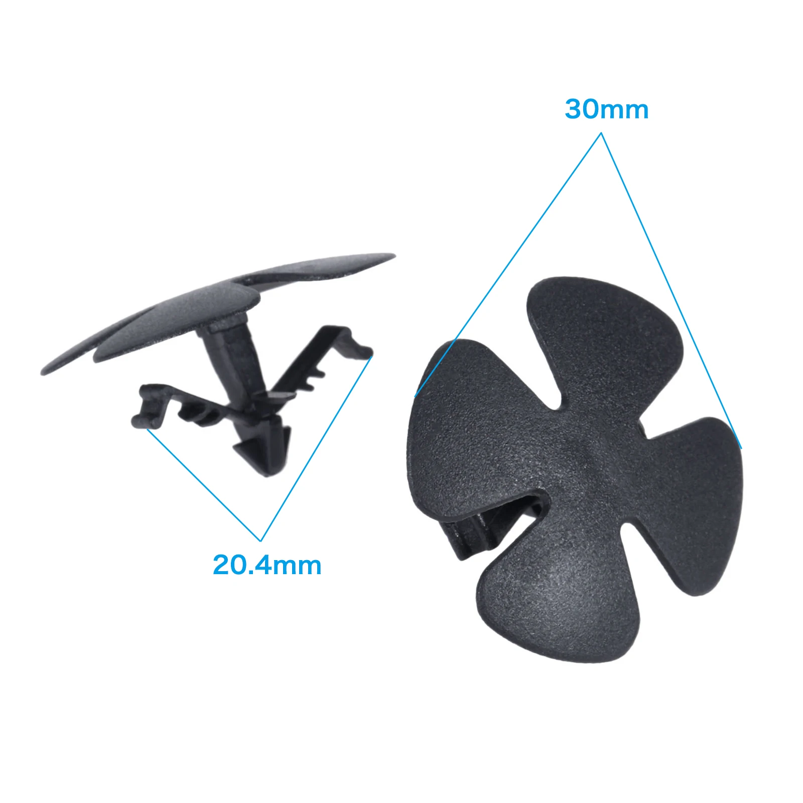 20Pcs Black Car Fastener Adapter For Honda Civic Fit CRV HRV Accord Odyssey Plastic Decorative Clip Car Interior Accessories