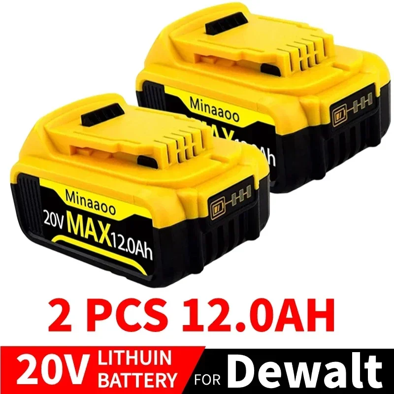 

20V DCB200 12000mAh Replacement Li-ion Battery for DeWalt DCB205 DCB201 DCB203 Power Tool Battery 20 Volt MAX with Charger