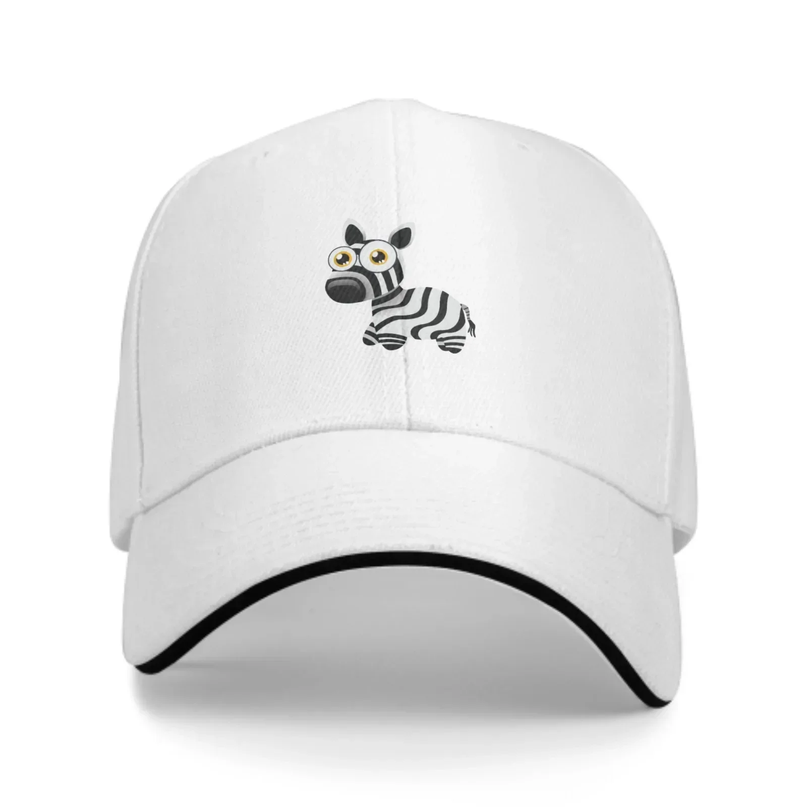 Adjustable Fashion Wild Caps Zebra Print Washed Sandwich Caps Sports Outdoor Baseball Hat