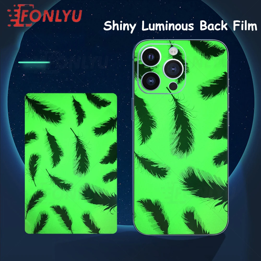 

FONLYU Fluorescent 3D Embossed Shiny Luminous Back Sticker Film Screen Protector Rear Cover For Phone Hydrogel Cutting Plotter