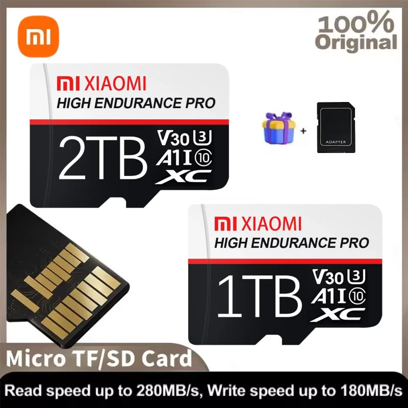 Xiaomi High Speed Mini SD Memory Card 2TB 1TB Class 10 Micro TF Flash SD Card Usb Pen Drive Card 1TB 512GB For Smartphone Switch