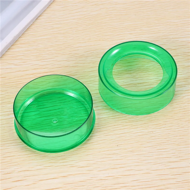 HFES Plástico verde 7 cm de diámetro Esponja Dedo Caja de dinero húmedo 2 piezas