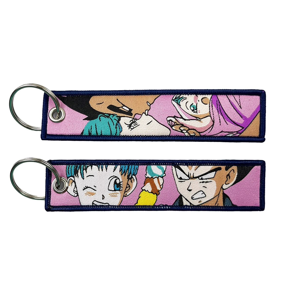 Anime Cartoon Borduren Sleutelaanhangers Key Tags Sleutelhanger Voor Motorfietsen Auto's Sleutelhanger Accessoires Sieraden Chaveiro Geschenken