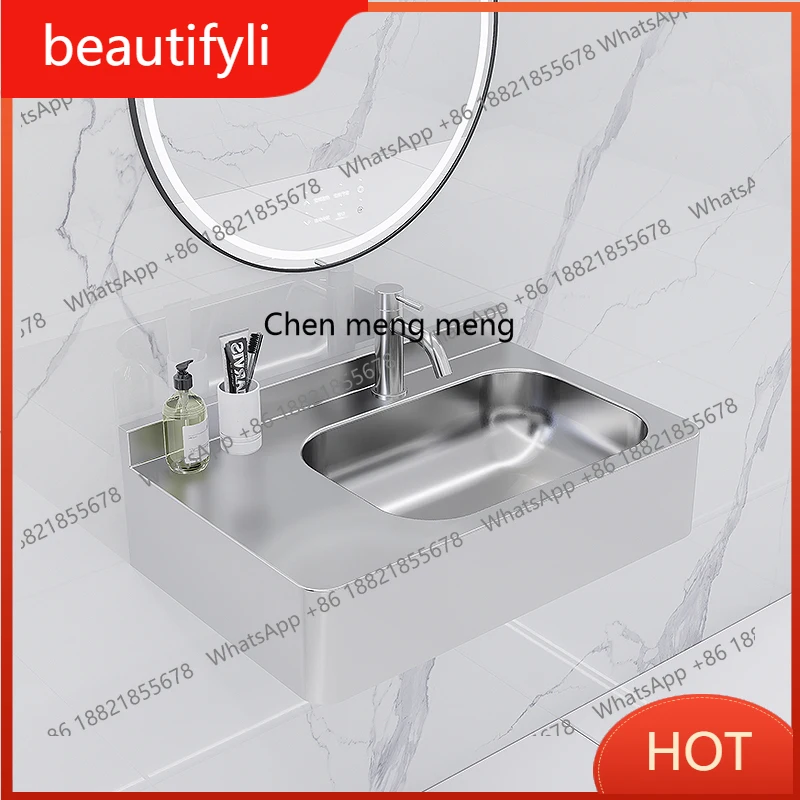 

A139 304 stainless steel wall-mounted washbasin household bathroom washbasin wall-mounted washbasin