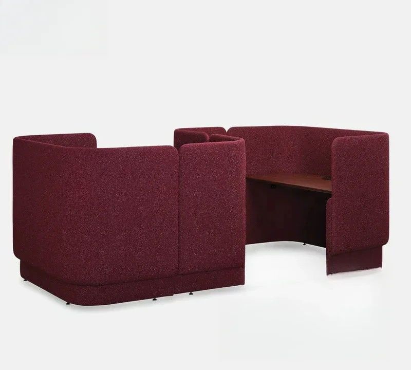 Office soft bag single station designer model, semi-enclosed office station company, semi-enclosed station fabric leather