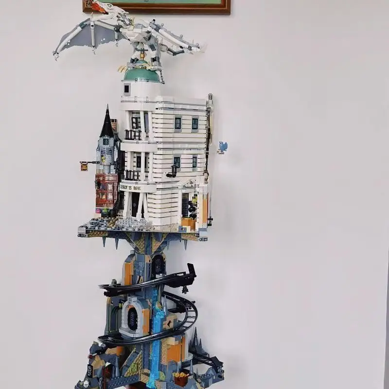 Klassische Bank Street View Modellbausatz Modellbausätze Baustein Blöcke Spielzeug für Kinder Weihnachtsgeschenk 4803 Stück