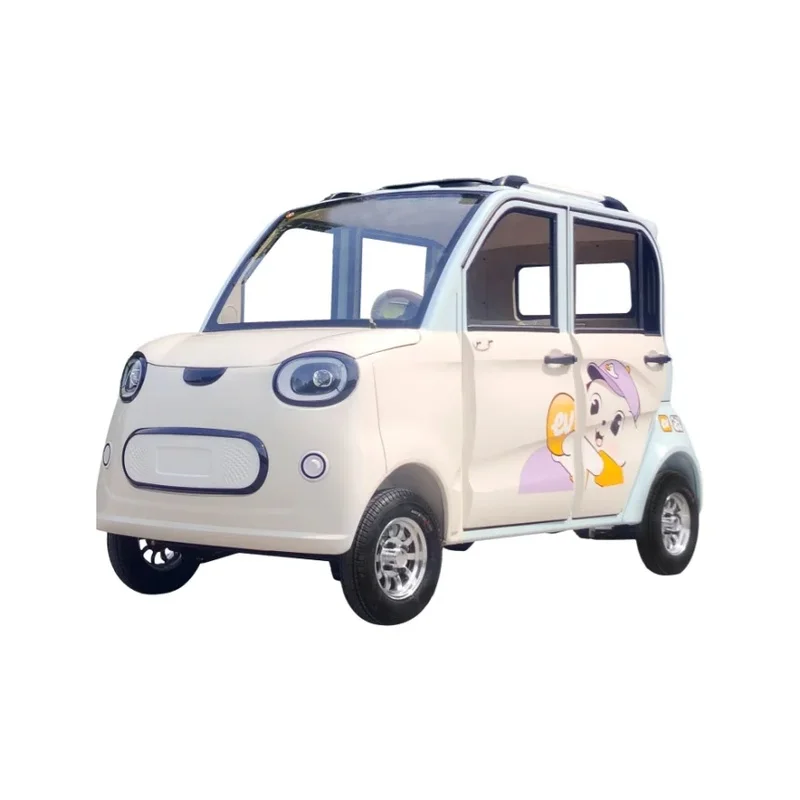 Budget-Friendly 72V 1200W 4-Seater Micro Car with Enclosed Cab