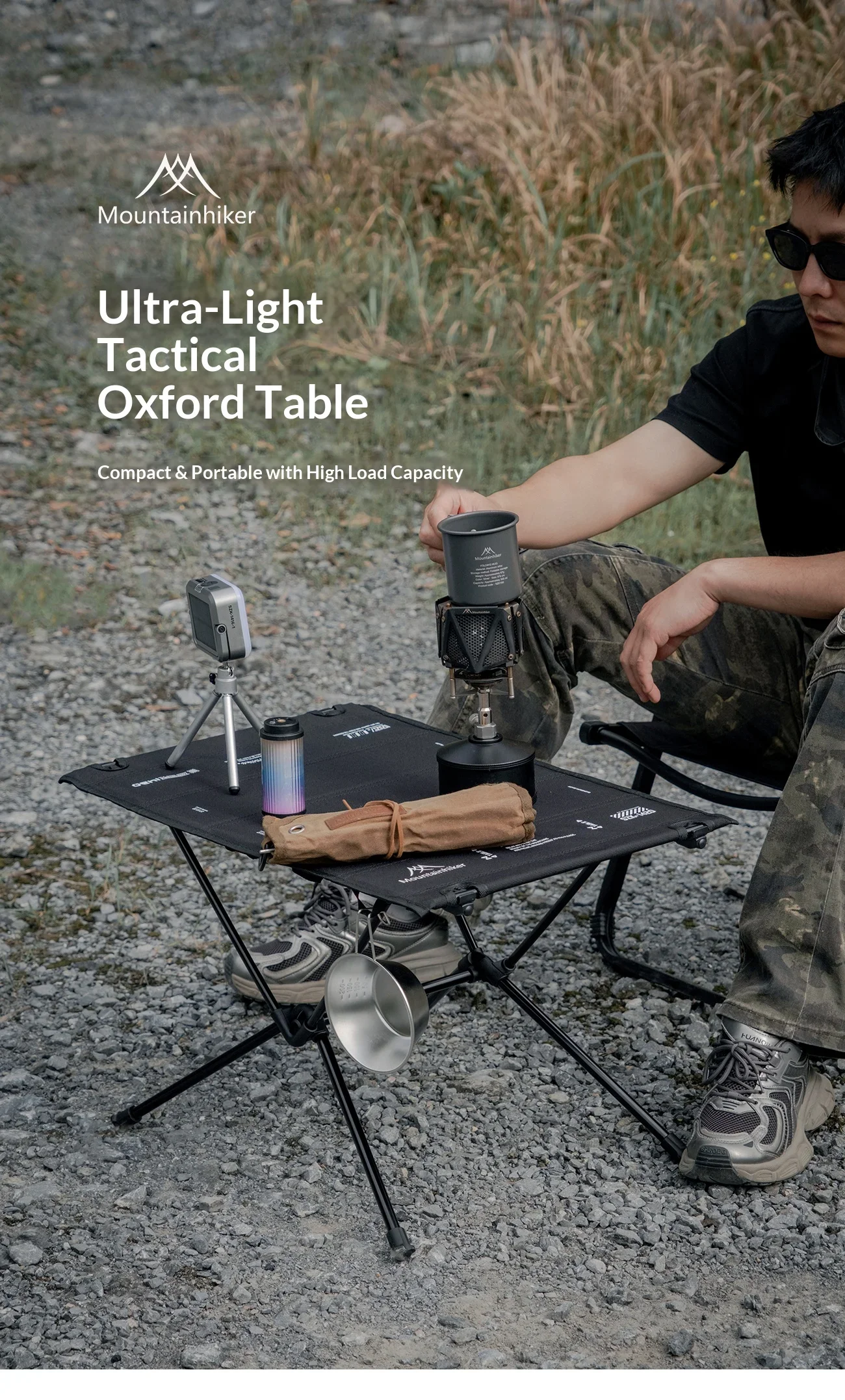 Leichter Tragbarer Oxford-Stoff Klappbarer Campingtisch mit Aluminiumlegierung Tischbeinen für Picknick Outdoor Reisen – Detail 1