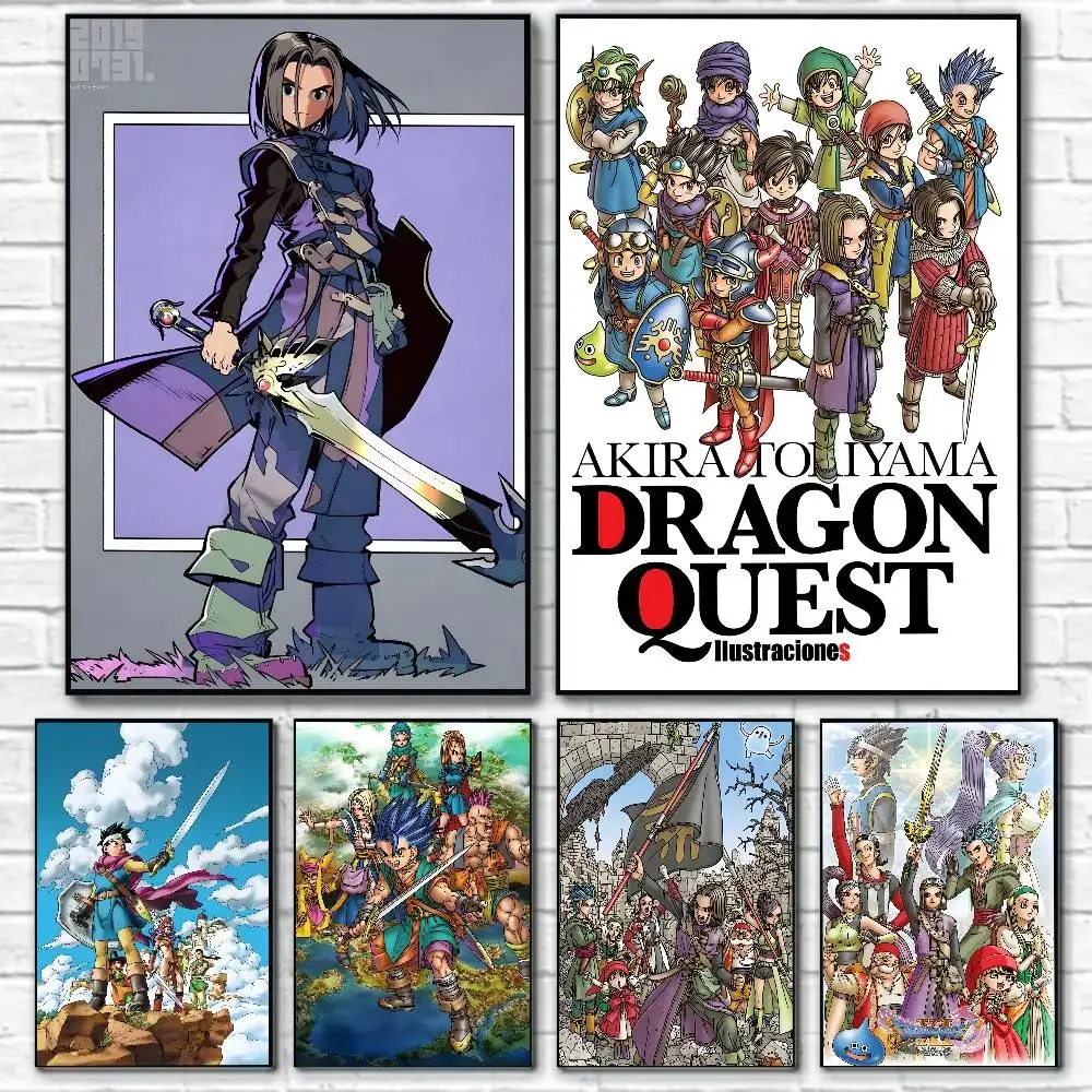 Póster de juego RPG Dragon Quest-Legend, pintura en lienzo, póster con impresiones, decoración para el hogar, dormitorio, sala de estar, regalo