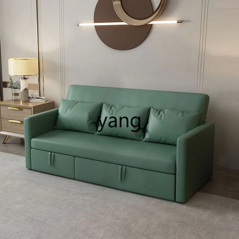 LTT small apartment double multi-function sofa bed folding dual-purpose technology cloth sofa bed