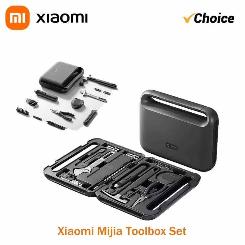 Xiaomi Mijia Toolbox Set Hardware Repair Pliers Hammer Measuring Tape Measure Electric Screwdriver Portable Tool Combination