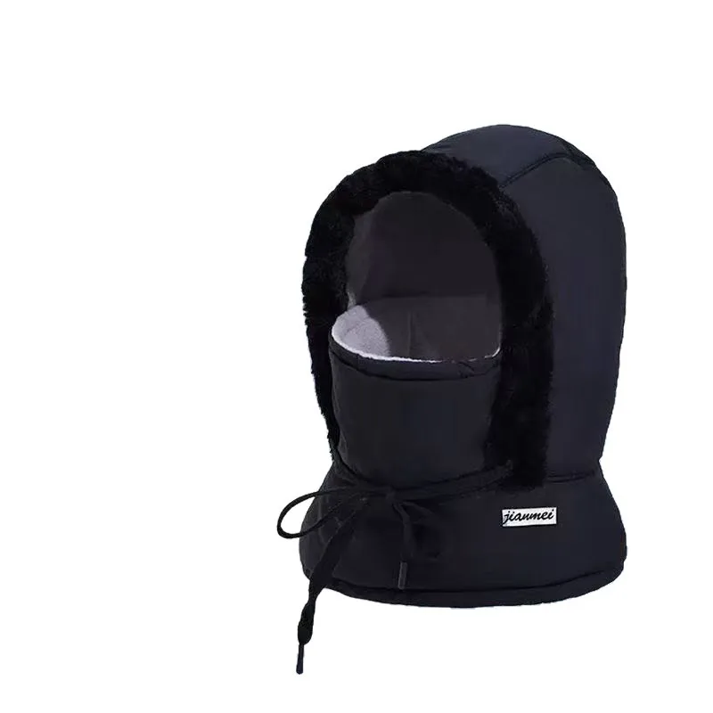 Inverno grosso quente boné equitação ao ar livre à prova de vento frio boné pescoço chapéu pode usar capacete para homens e mulheres