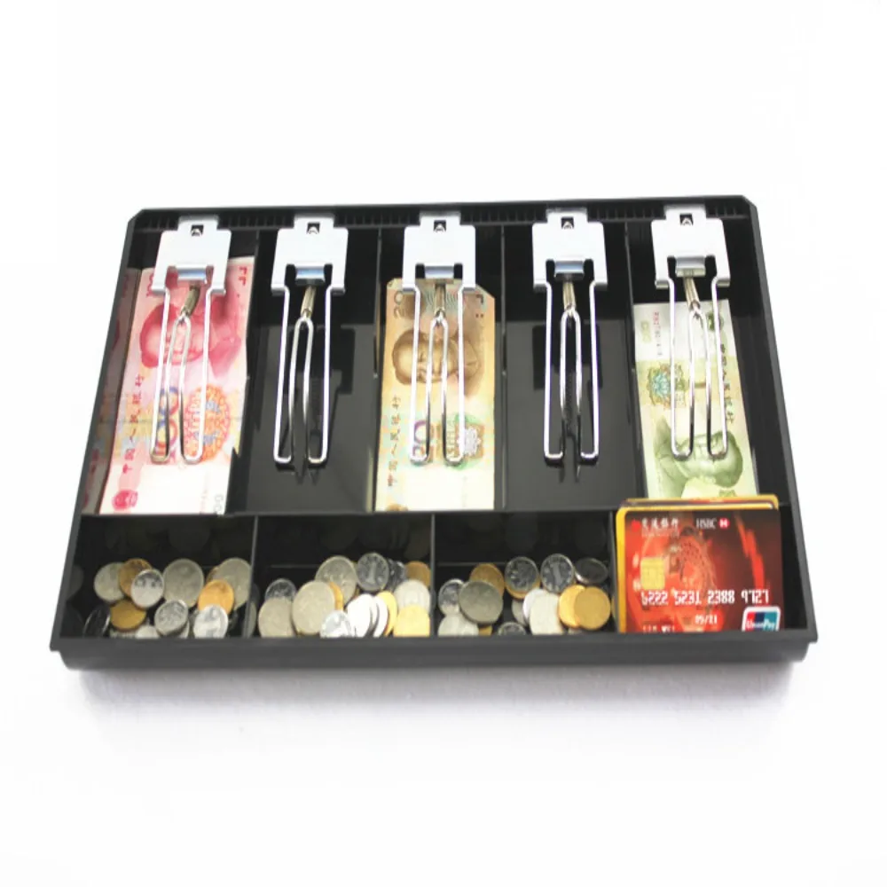 Cassa del contatore di denaro per il negozio della scatola del registratore di cassa 3/4/5 scomparti scatola del cassiere cassetto dei contanti