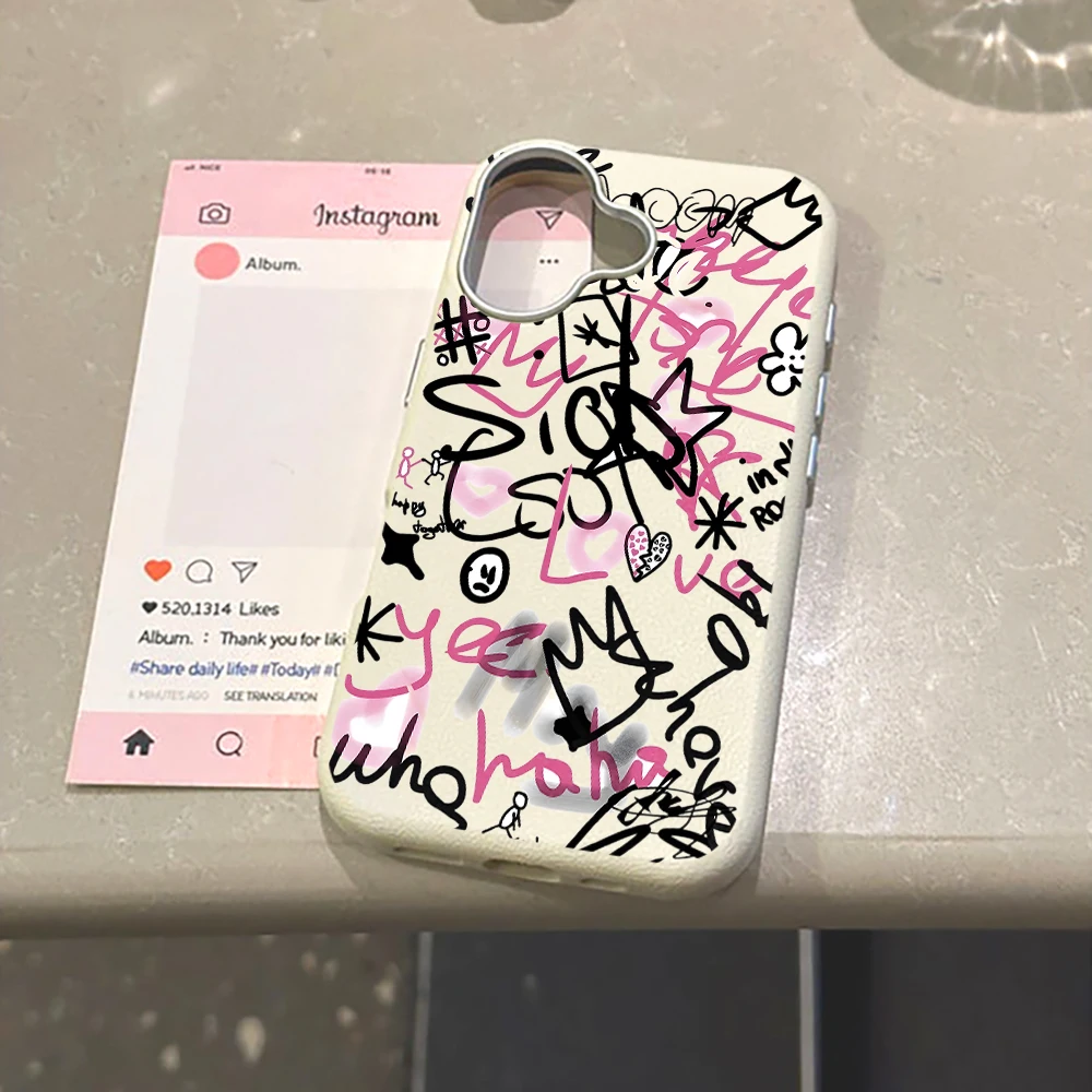 Retro-Graffiti-Y2K-Schutzhülle für iPhone 16 15 Pro Max Hüllen iPhone 17 11 12 13 ProMax 14 15 16 Plus 8 XS XR Stoßfeste TPU-Abdeckung – Detail 7