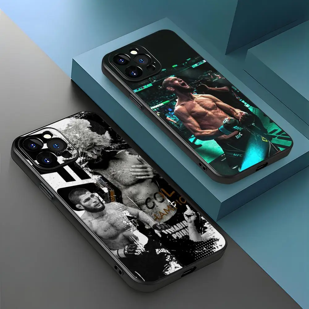 

Fighting u-ufc C-Chimaev Cool Phone Case For iPhone 16 15 14 13 12 11 X XR XS MAX 8 Plus Mini Pro Max Soft Black Phone Cover