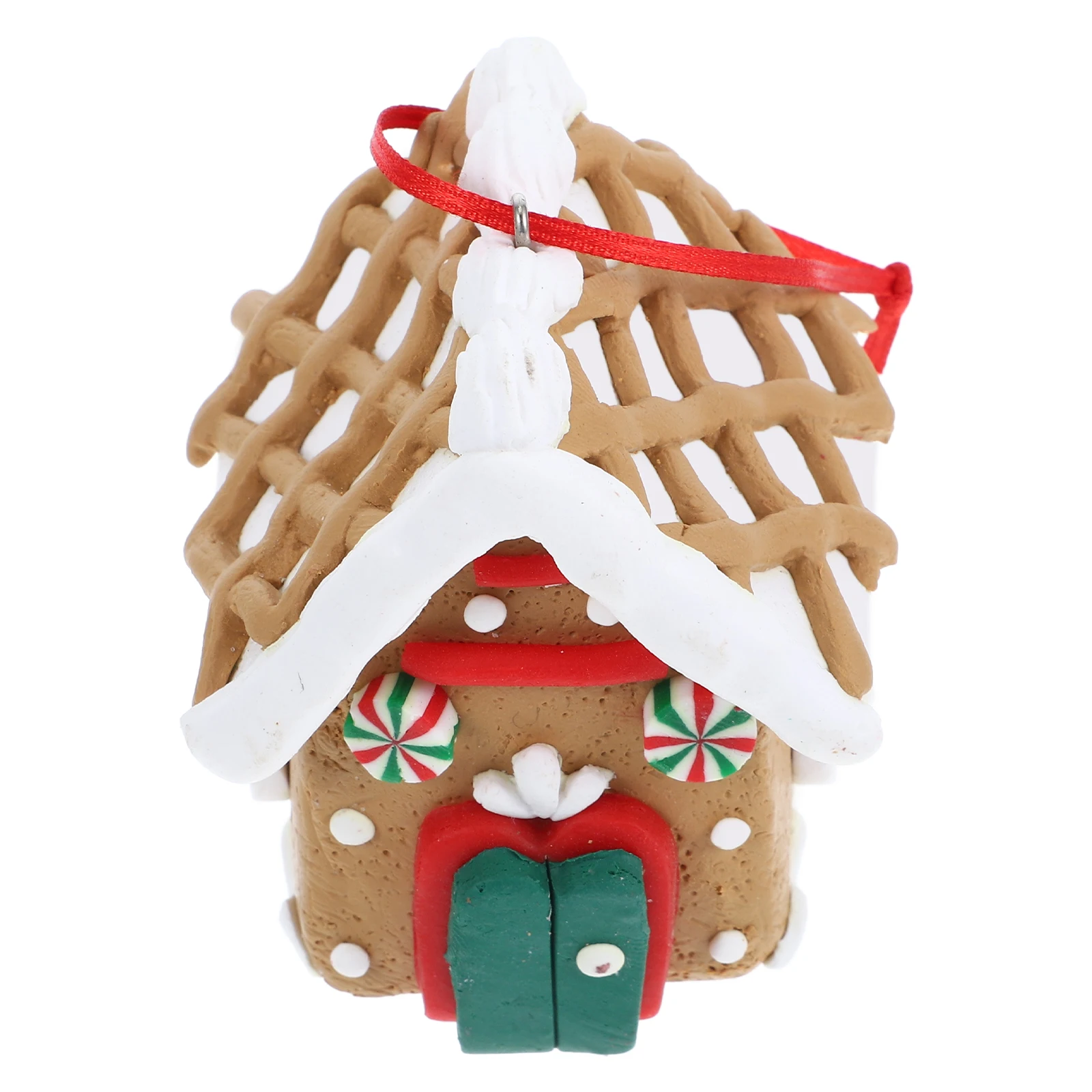 

Christmas Clay House Ornament Small Hanging Decor for Tree Wreath Mantel Holiday Display Xmas Party Decoration