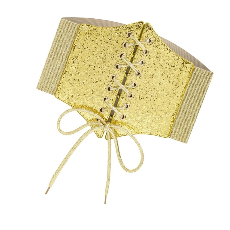 Unique Waist Belt Oversized Underbust Glittering Buckle for Stage Dancers Costume Jewelry Waist Body Jewelry Trendy Belt