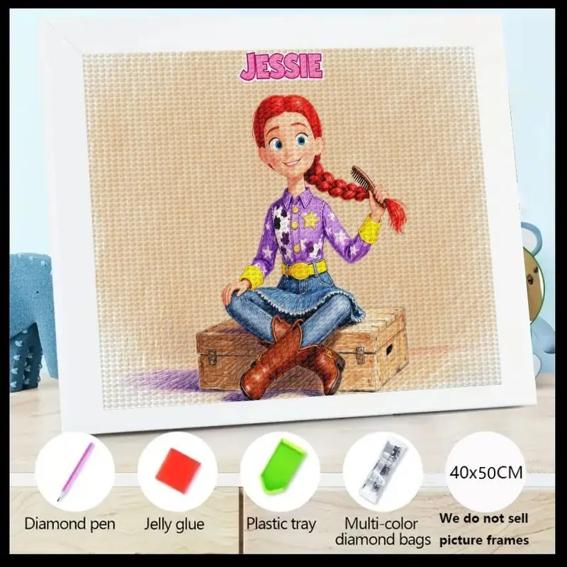 

1 шт. DIY 5D комплект алмазной живописи, Джесси История игрушек, персонаж мультфильма, полная дрель, стразы, художественное ремесло для детей и взрослых, стресс Re