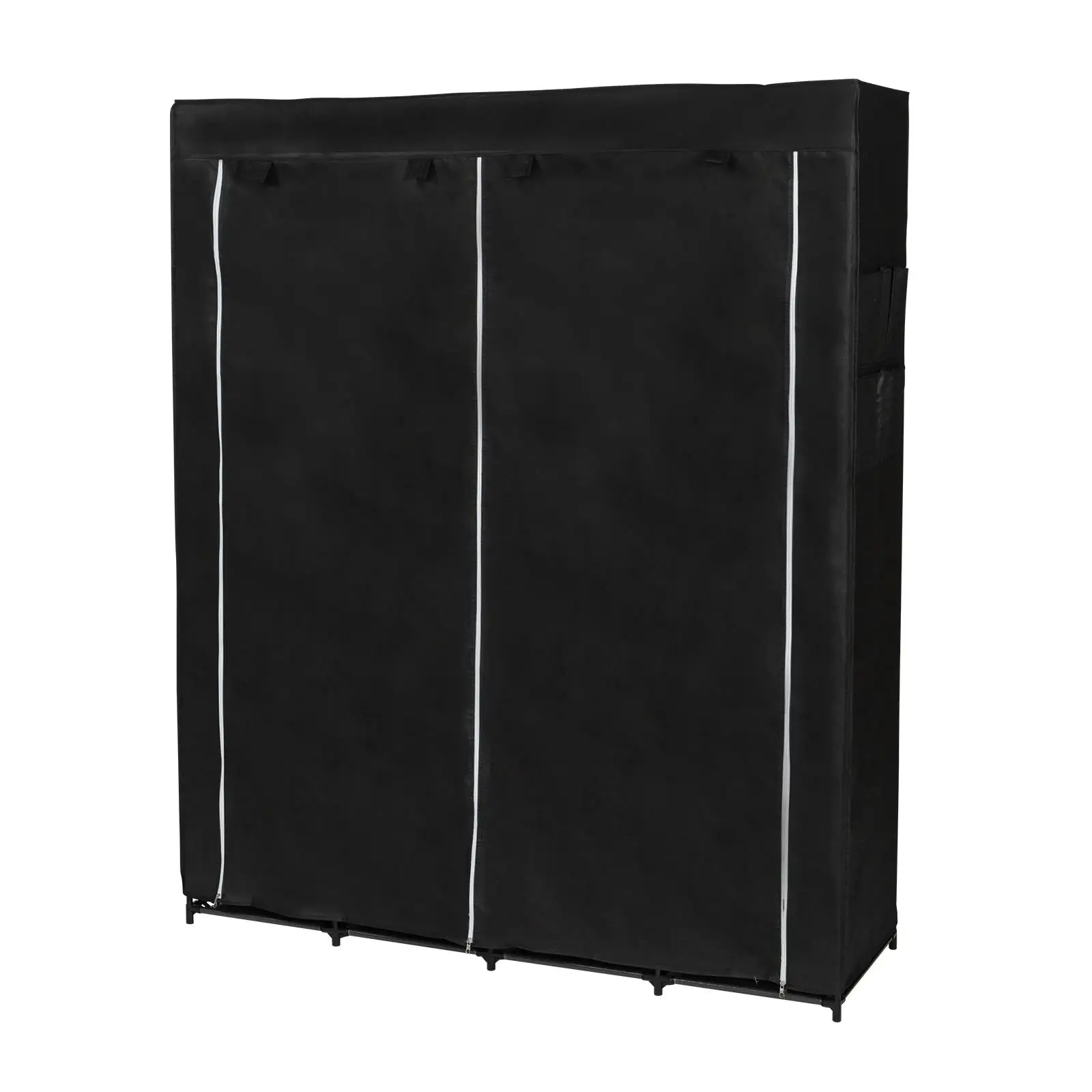 

Portable Wardrobe Organizer with 14 Shelves - Easy Assembly, Non-Woven Fabric Storage Solution in Black