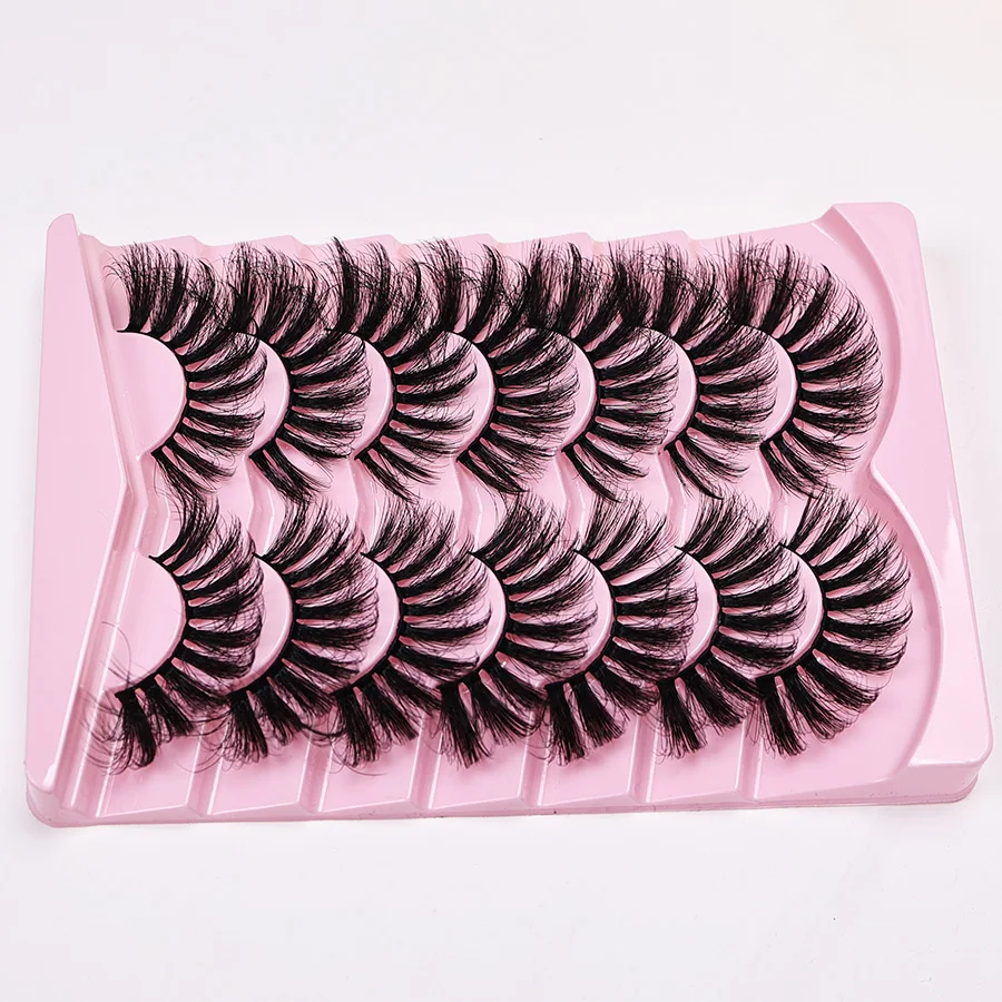 25mmのファッショナブルで魅力的なつけまつげ7ペア、自然な外観、カールしてふわふわ