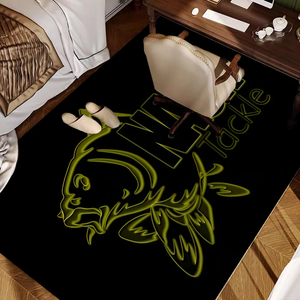 Nash Fishing Logo  Floor Mat Bathroom Mat Kids Room Bedroom Decoration Balcony Anti-Slip Doormat Living Room Bedside Area Rugs