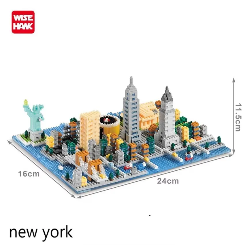 Mini bloques de construcción de arquitectura de Nueva York y Londres, barco Titanic RMS, partículas de diamante, ladrillo en miniatura DIY, juguetes educativos para niños