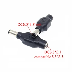 1-2PCS Suitable For ASUS Flying Fortress 6/7/8 Generation Laptop Power Adapter DC5.5 * 2.1 Female To 6.0 * 3.7mm Male Ribbon Pin