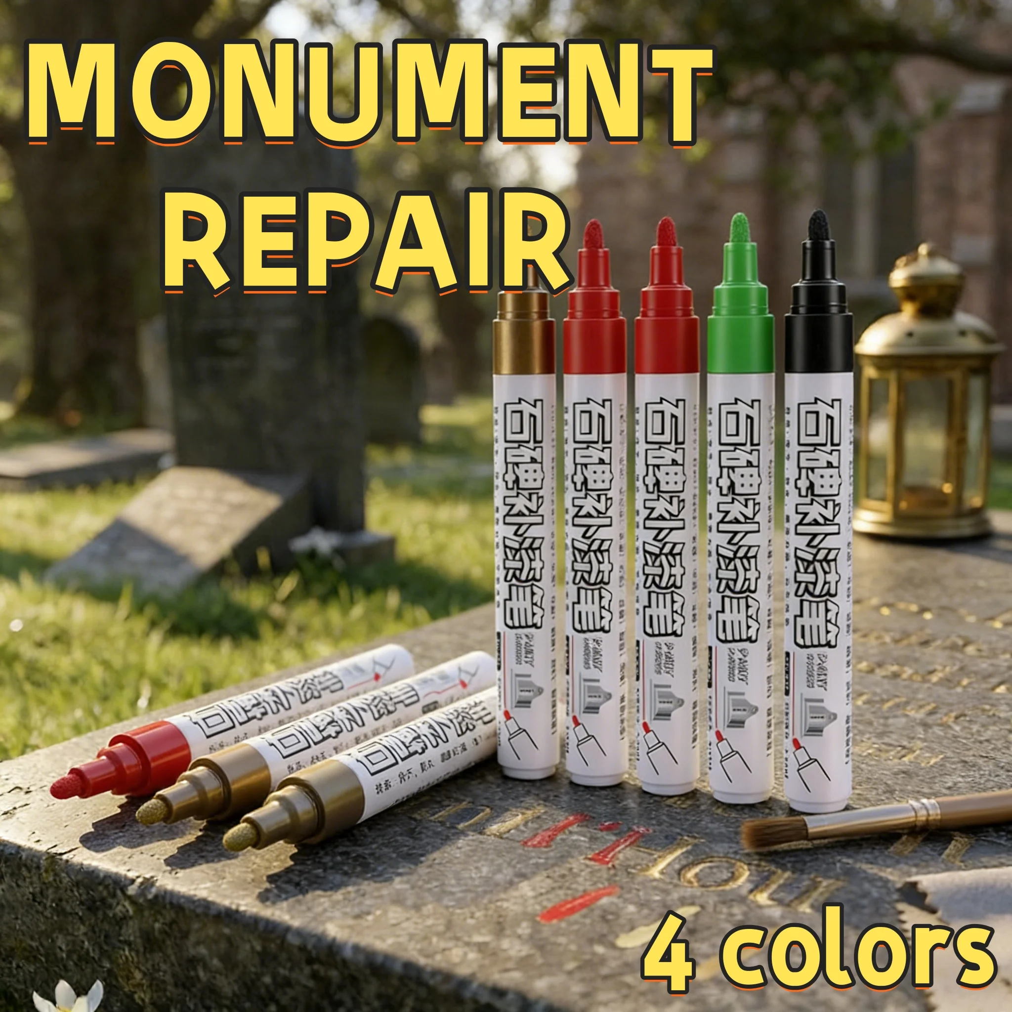 

Ручка для реставрации надписей на каменных надгробиях | Водостойкий перманентный маркер для гранита, мрамора, восстановления надписей на надгробиях