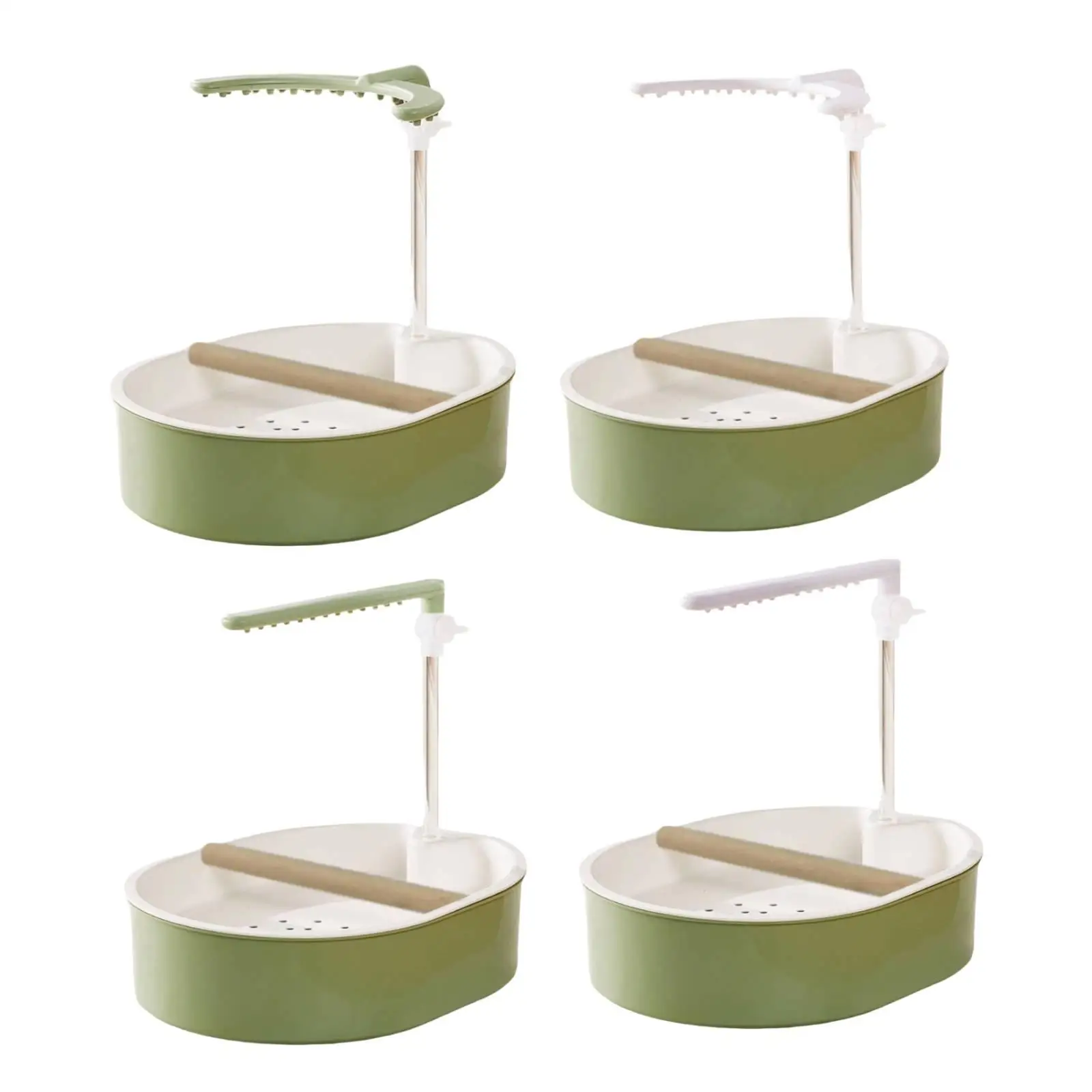Automatic Bird Bath Tub Indoor Parrot Bathtub with Adjustable Water Volume for Parakeet Cockatiel Aviary Setup
