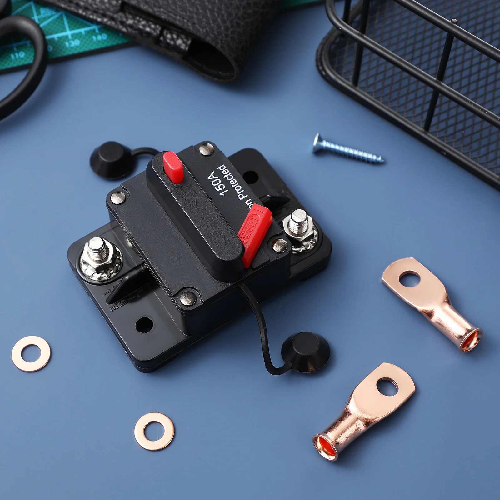 

1Set Circuit Breaker Manual Reset Waterproof Motor Car Marine 150 Amp Power Protection Dc Auto Reset Fuse Breaker