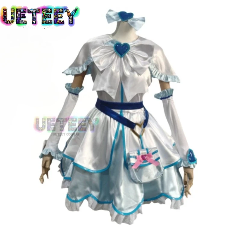 UETEEY COS Pretty Cure Cure White Honoka Yukishiro White Angel mit Zubehör Cosplay Kostüm Halloween Kostüm Sondergröße
