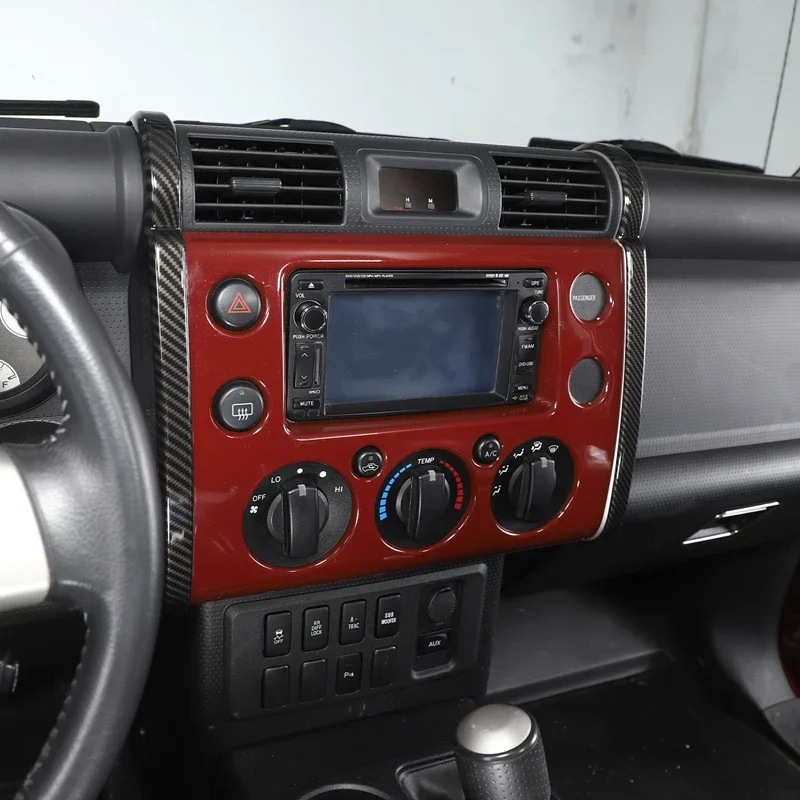 

Для 2007-2021 Toyota FJ Cruiser ABS углеродное волокно Стайлинг автомобиля навигация боковая декоративная полоса наклейка аксессуары для салона автомобиля
