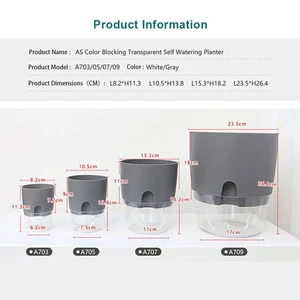 Transparentes Plastikblumengefäß, zweischicht, automatisches Bewässerung, Baumwollseil, kleine Bewässerung, Pflanzenvase mit Injektionstür 6 Hauptverkäufe Neon Green Hosen - №4