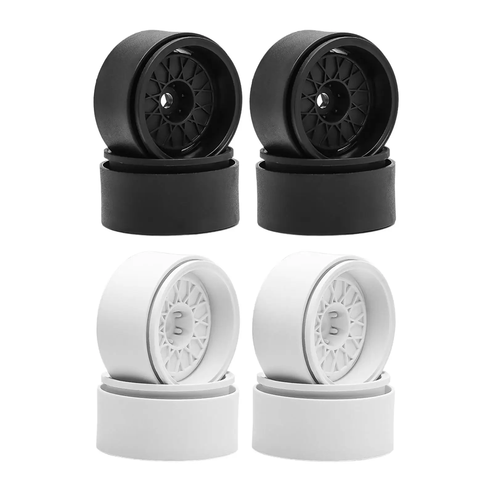 4 ชิ้นล้อขอบล้ออุปกรณ์เสริมประสิทธิภาพสูงสำหรับ 1:10 1:12 RC,รถคลาน, รีโมทคอนโทรลรถครอว์เลอร์,ของเล่น