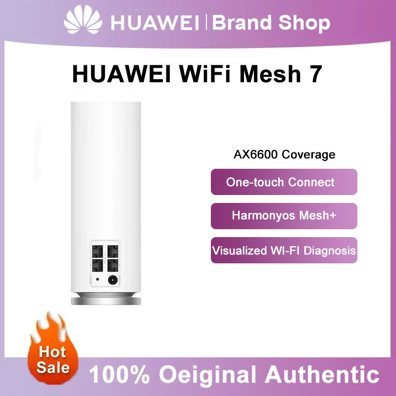 Originale HUAWEI WiFi Mesh 7 AX6600 intera copertura domestica HarmonyOS Mesh + One-Touch Connect 8 amplificatori di potenza ad alte prestazioni